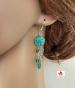 boucles d'oreilles fantaisies turquoise