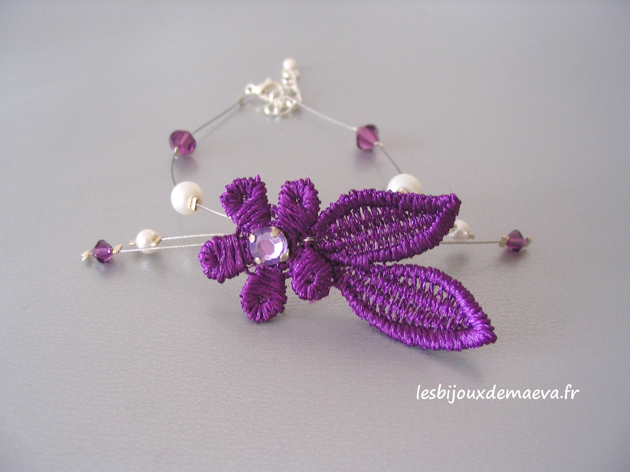 bijoux mariage violet