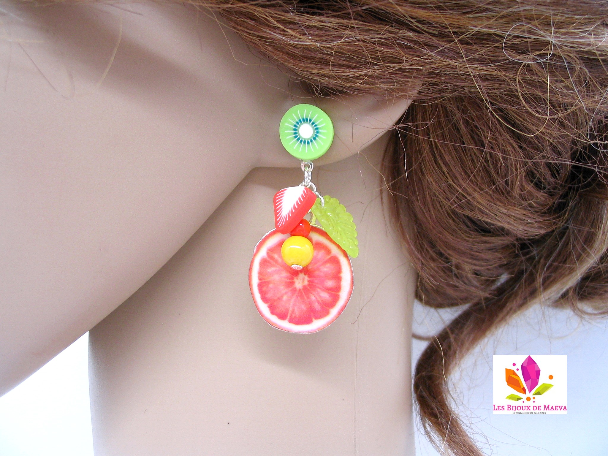 Boucles d'oreilles fruits