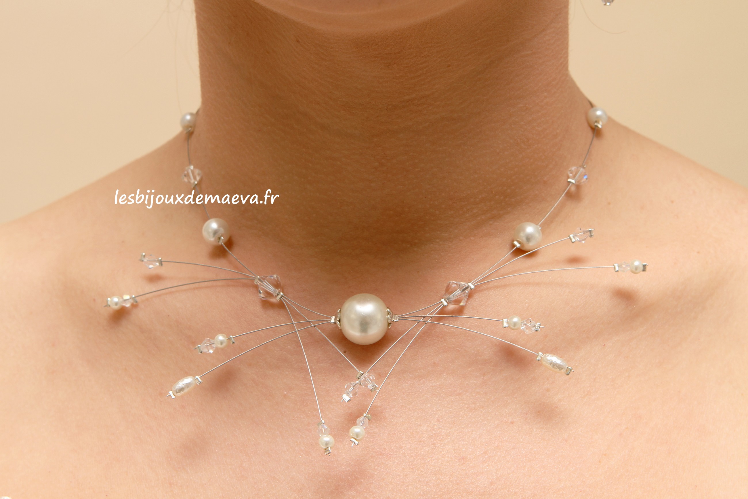 collier mariage perle