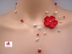collier mariage rouge