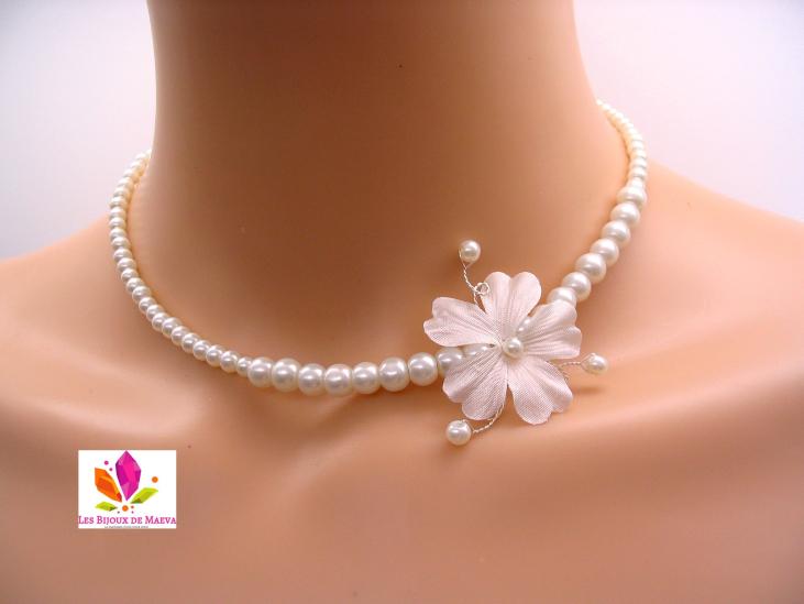 collier mariage perles